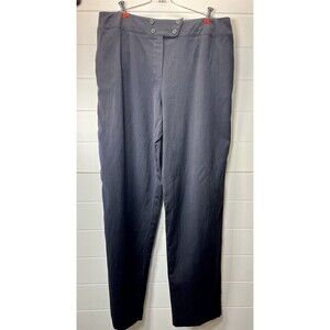 Harve Benard Womens Wide Leg Dress Pants 16 Navy Blue Lightweight Office Siren